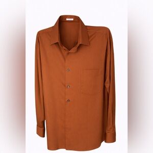Van Heusen Rust Button Down Dress Shirt Men’s Size 17.5